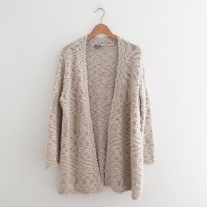 J. Jill Chunky Knit Open Front Cardigan Wool Alpaca Blend Sweater Size Medium